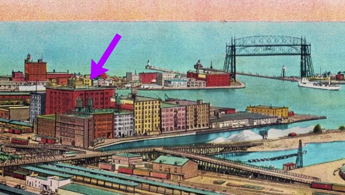 FA Patrick Building & Lift Bridge(~1929)