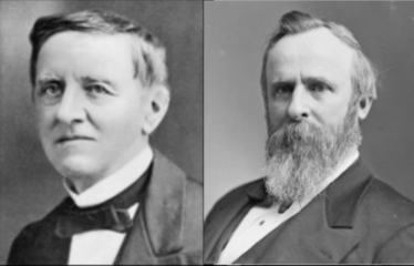 Tilden (D) vs Hayes (R)