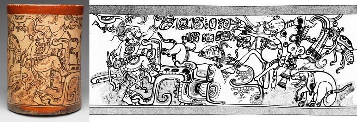 Mythological Vase, Maya, Late Classic [source:metmuseum.org]