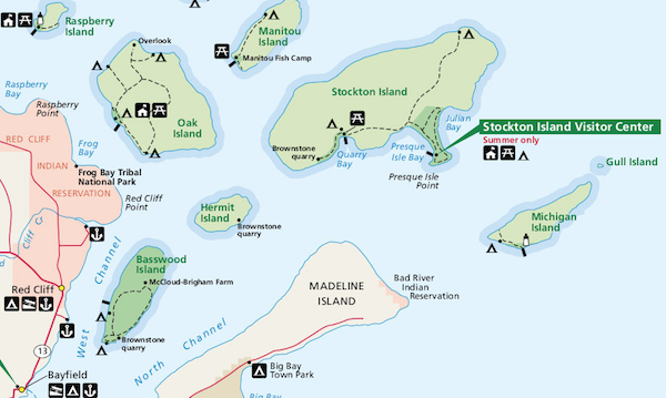 NPS Map of Stockton Island & Surrounds