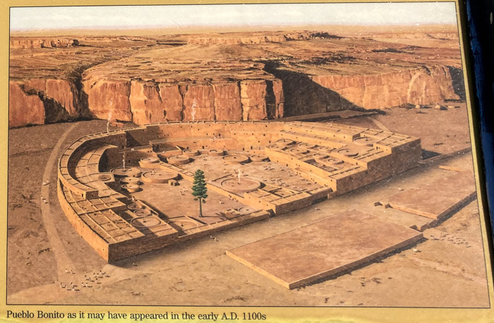 Pueblo Bonito As It May Have Been [source:nps sign]