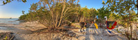 0020 Everglades 2023 Hammock Tent Panorama Rabbit Key Campsite