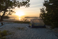 1011 Camping Everglades 2024 Rabbit Key Campsite Tent Sunrise